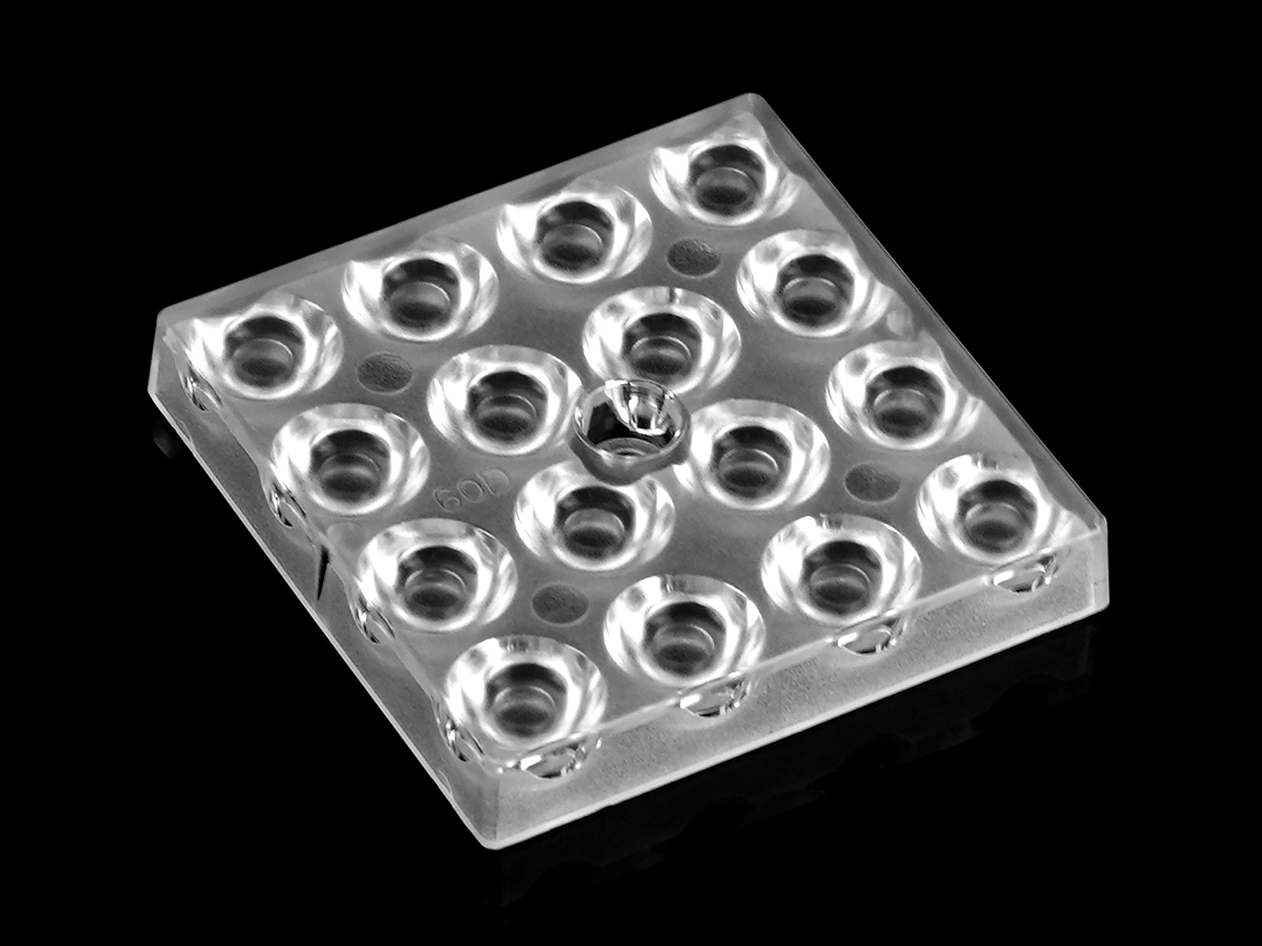 4x4 lens ,16LEDs lens for 3030LED beam 60°