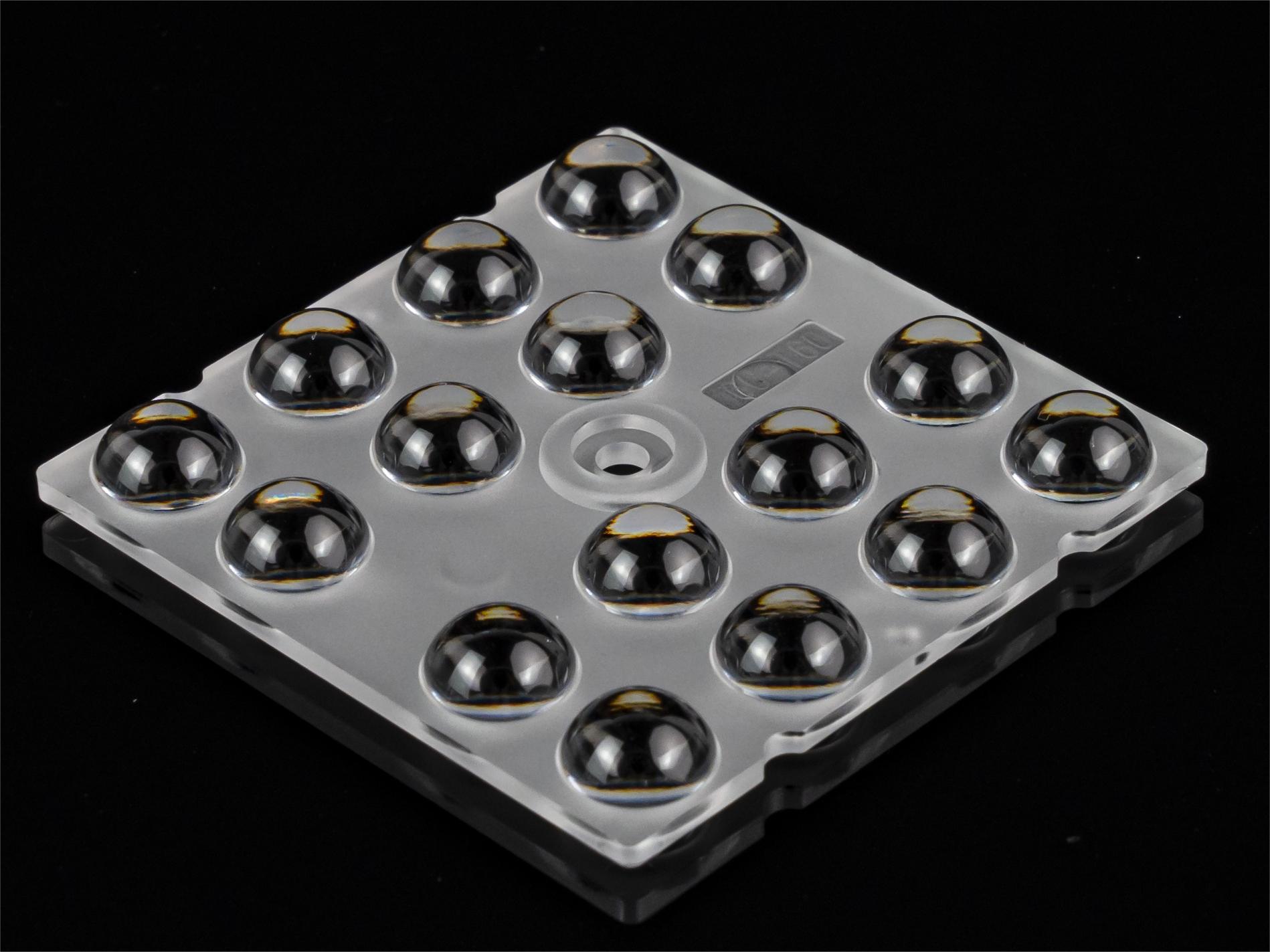 4x4 lens ,16LEDs lens for 3030LED beam 60°