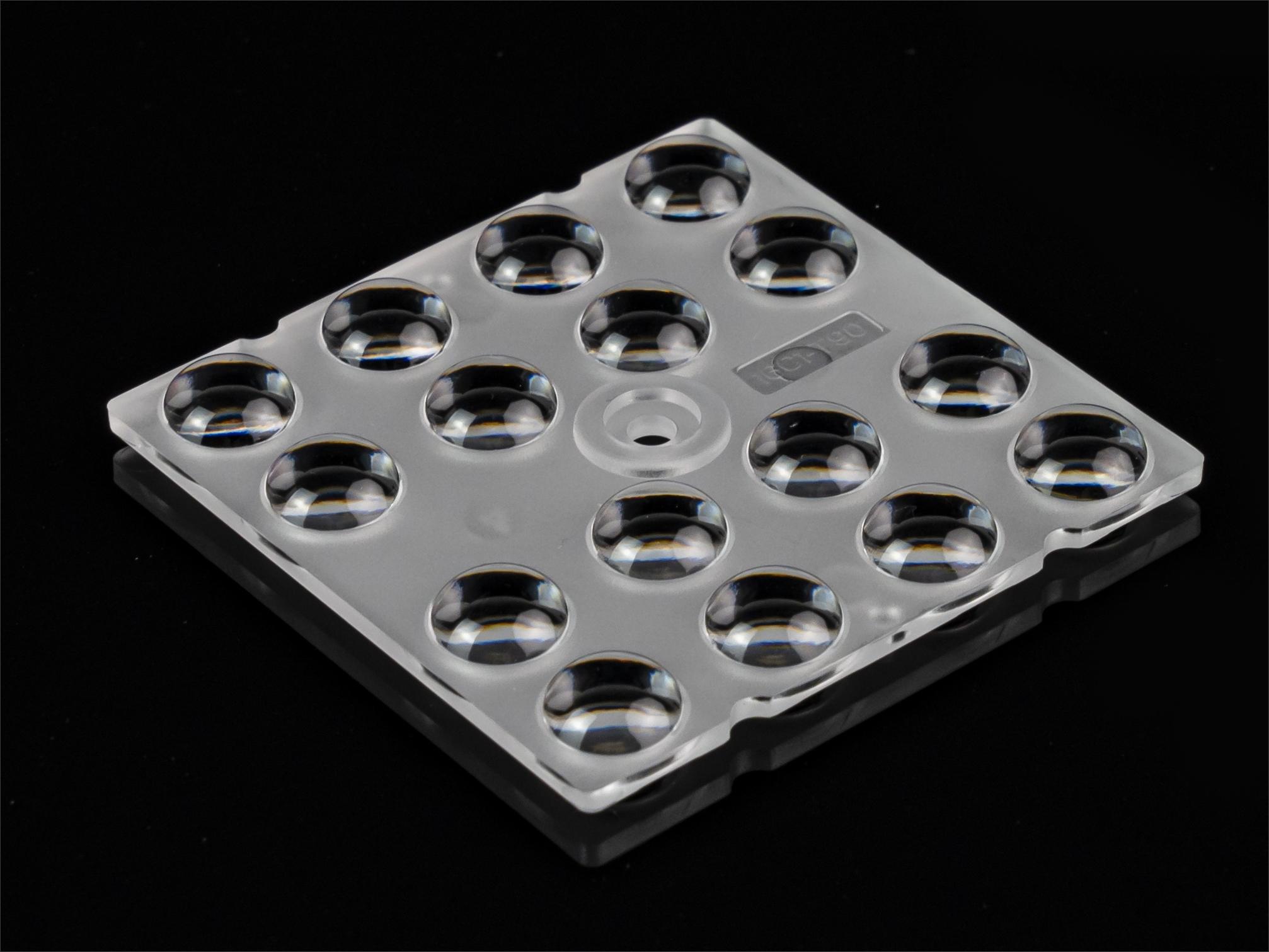 4x4 lens ,16LEDs lens for 3030LED beam 90°