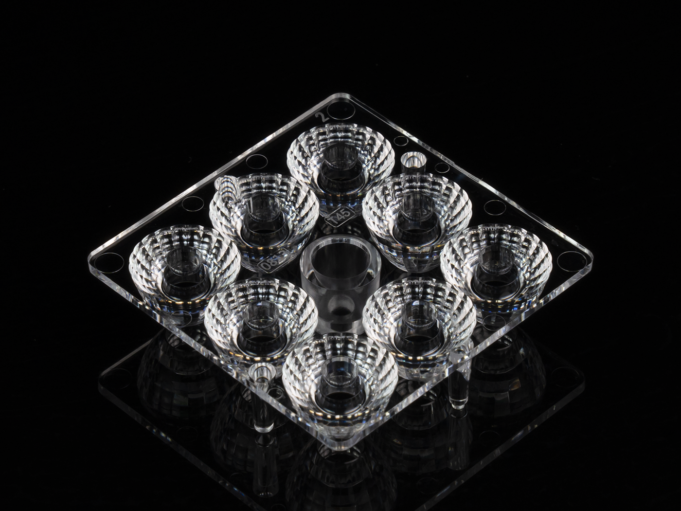 High Bay Lighting 8LED Lens 50MM 5050LED 45Degree - Asahi Optics