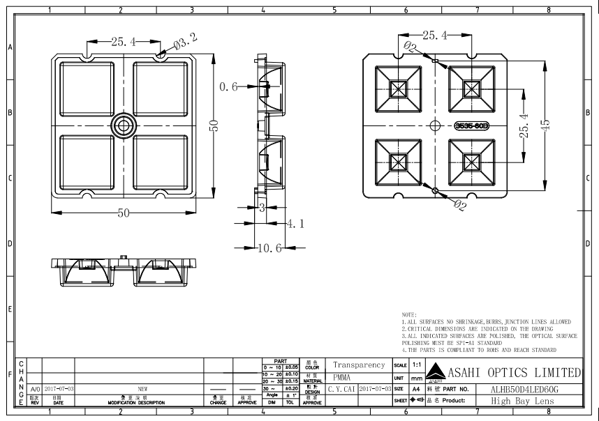 ALHB50D4LED60G drawing