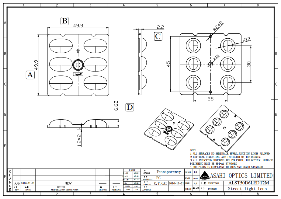 ARST50D6LED5050T2M cutoff