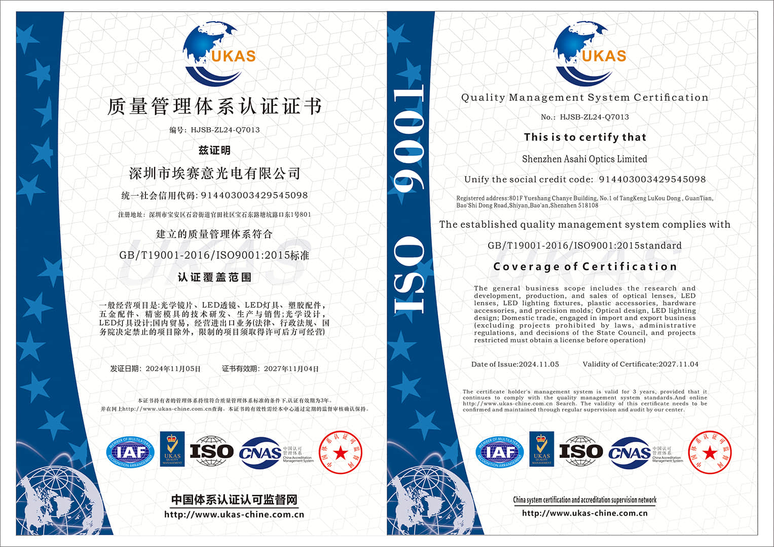 Quality Management System Certification