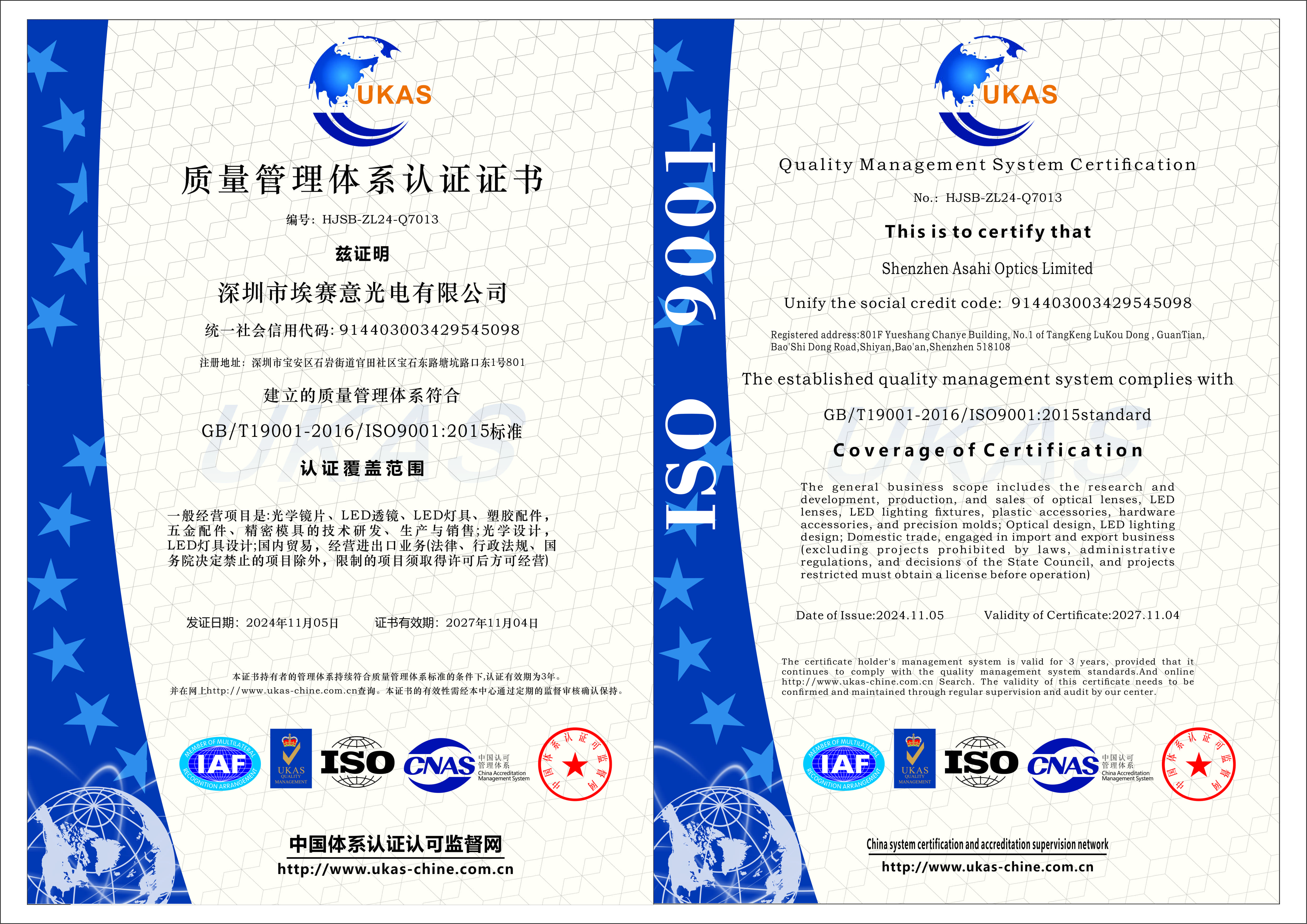 Quality Management System Certification