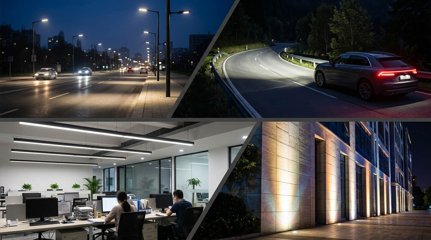 LED street light lens application manufactured by Asahi Optics