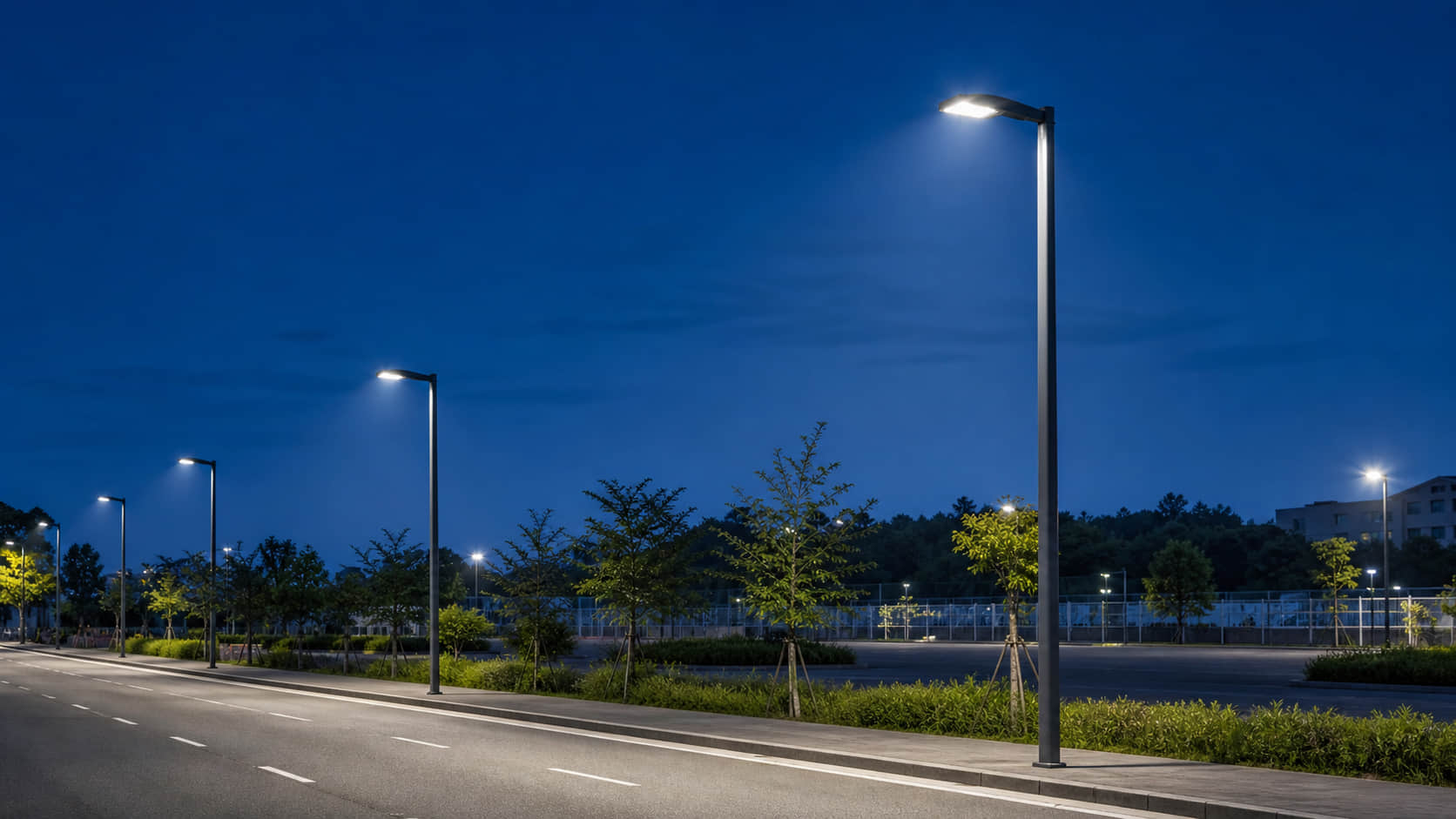 LED street light lens for pole mounted luminaires