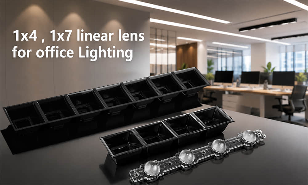 1x4,1x7 linear lens for office lighting