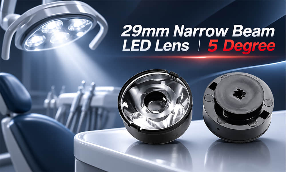 29mm 5 Degree Narrow Beam LED Collimator Lens for Dental Lighting