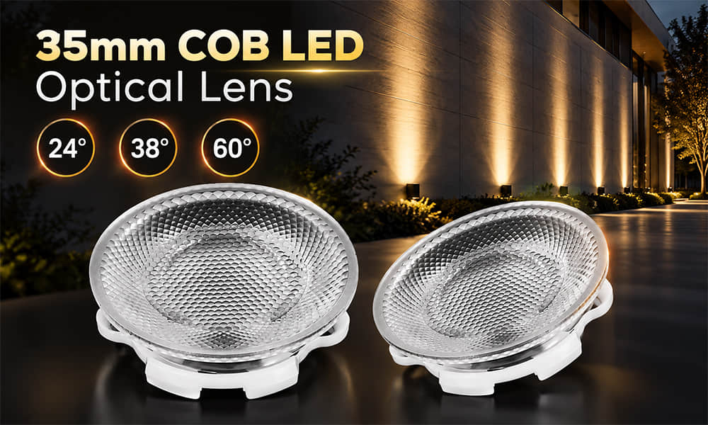 35mm COB LED Optical Lens for Downlight Applications