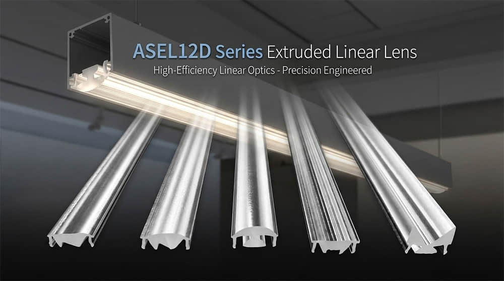 ASEL12D Series Extruded Linear Lens   High Efficiency Linear Optics