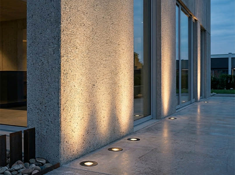 Application scenarios of in ground lights for wall washing
