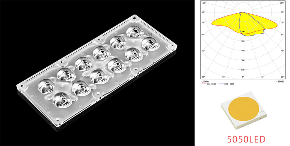Asahi 173mm 12leds lens Paired with 5050LED type