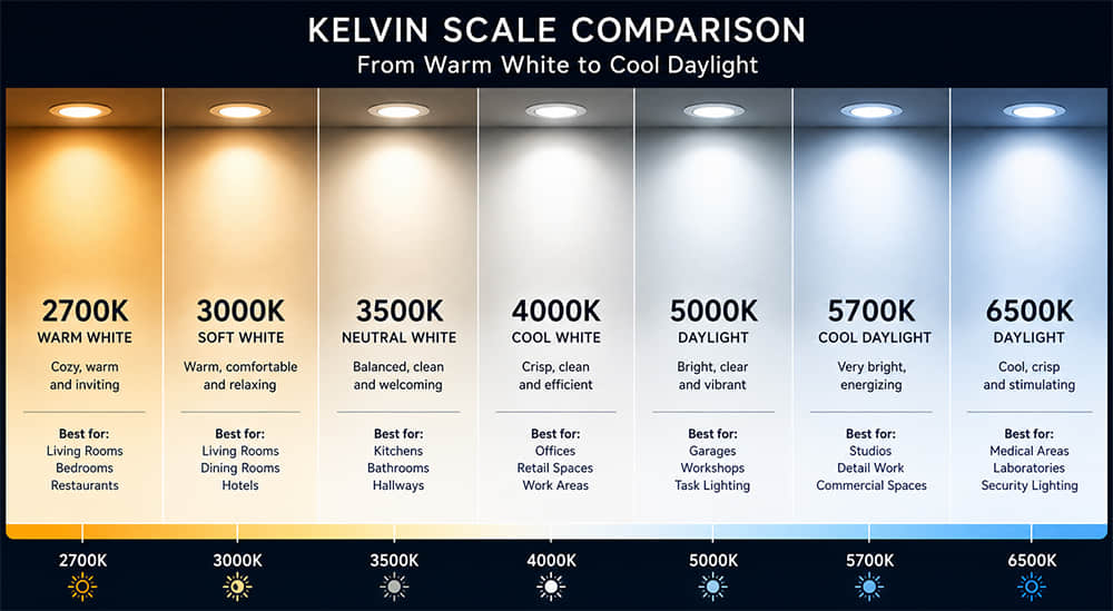 Kelvin scale comparison