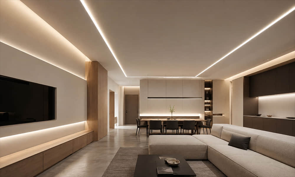 LED Extrusion diffuser indoor application scene diagram