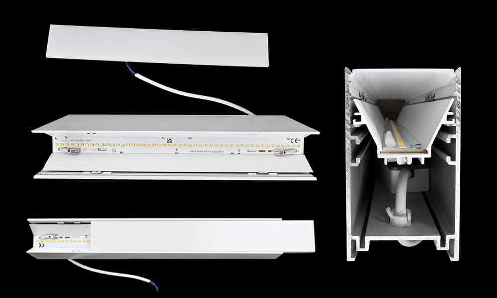 LED Extrusion diffuser structure diagram