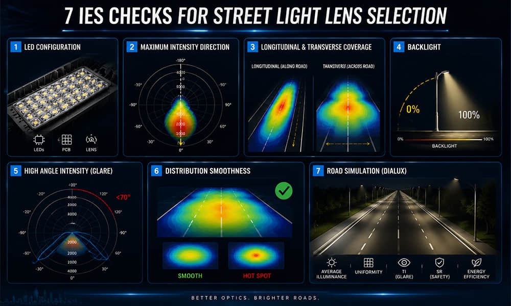 Seven IES Checks for Street Light Lens Selection