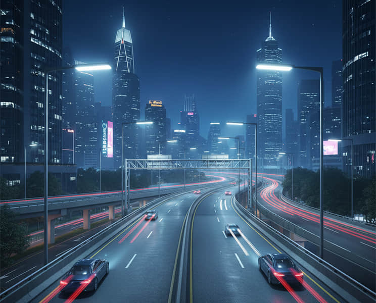 Street lighting on highways