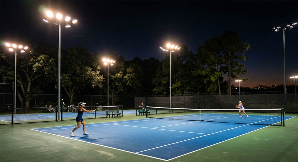 Tennis court lighting
