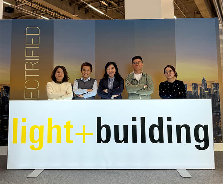 The Asahi team's group photo at Light+Building.