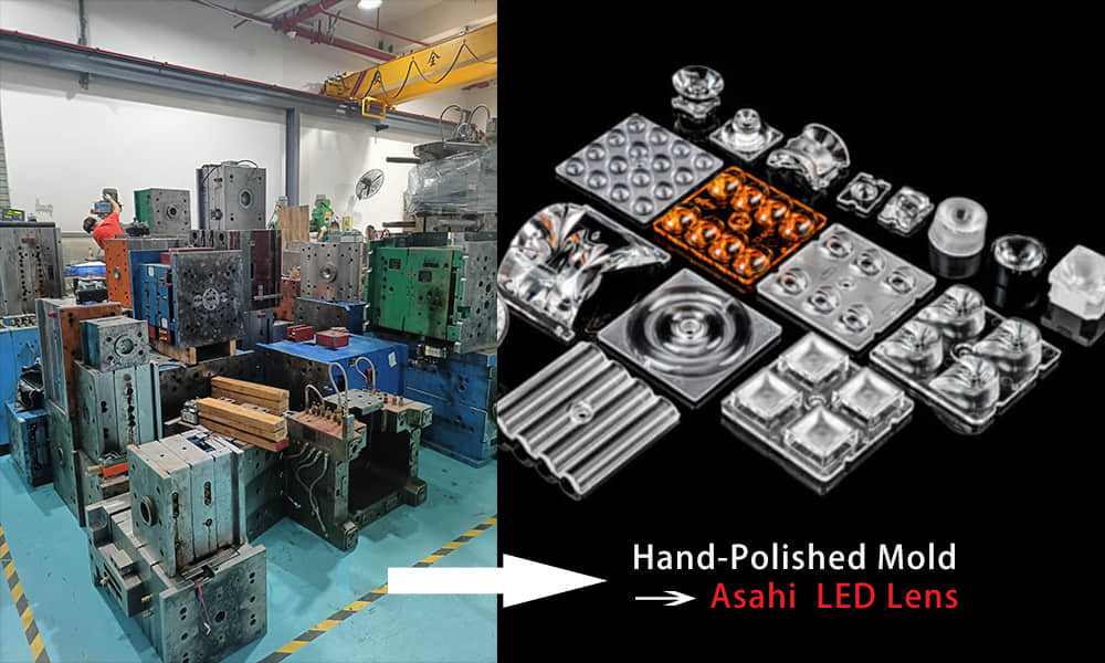 hand polished mold make Asahi led lens