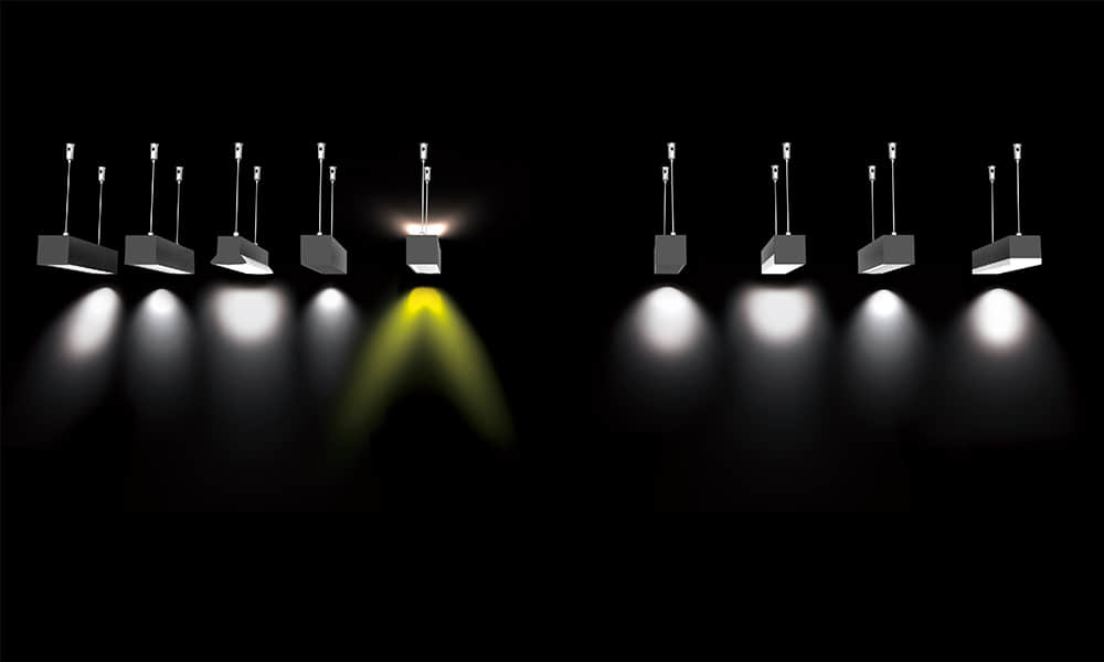 linear extruded lens distribution