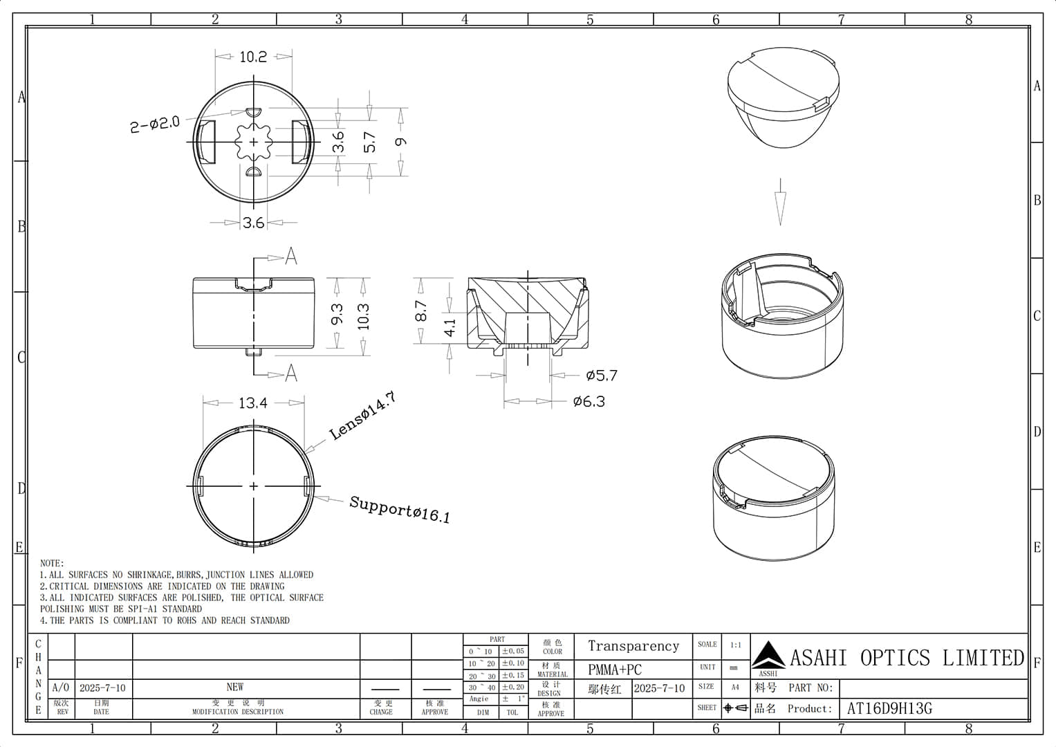 AT16D9H13G30G Drawing