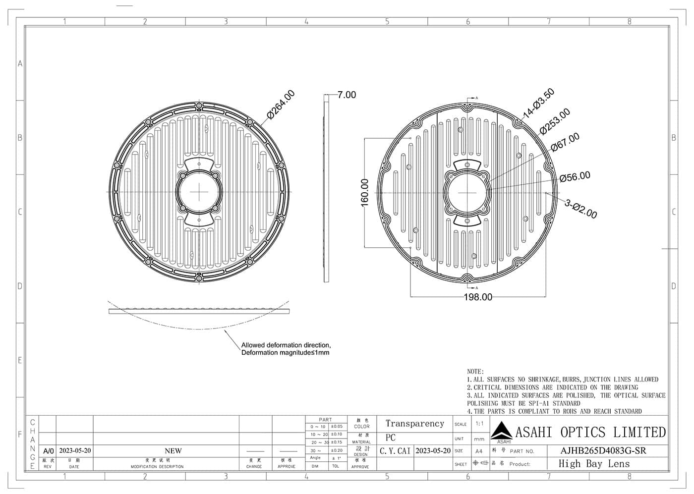 AJHB265D4083G SR 2D Drawing
