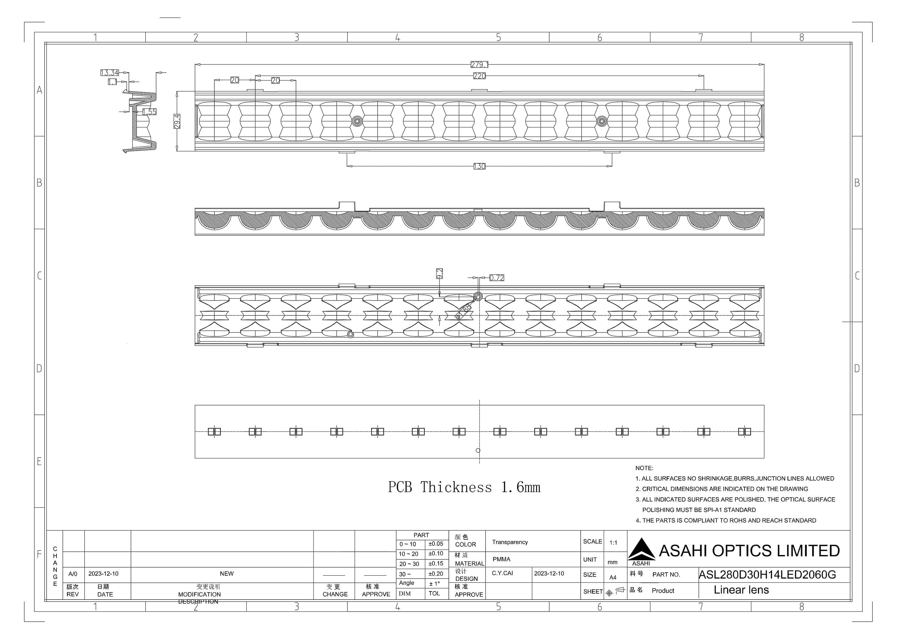 ASL280D30H14LED2060G 2D Drawing