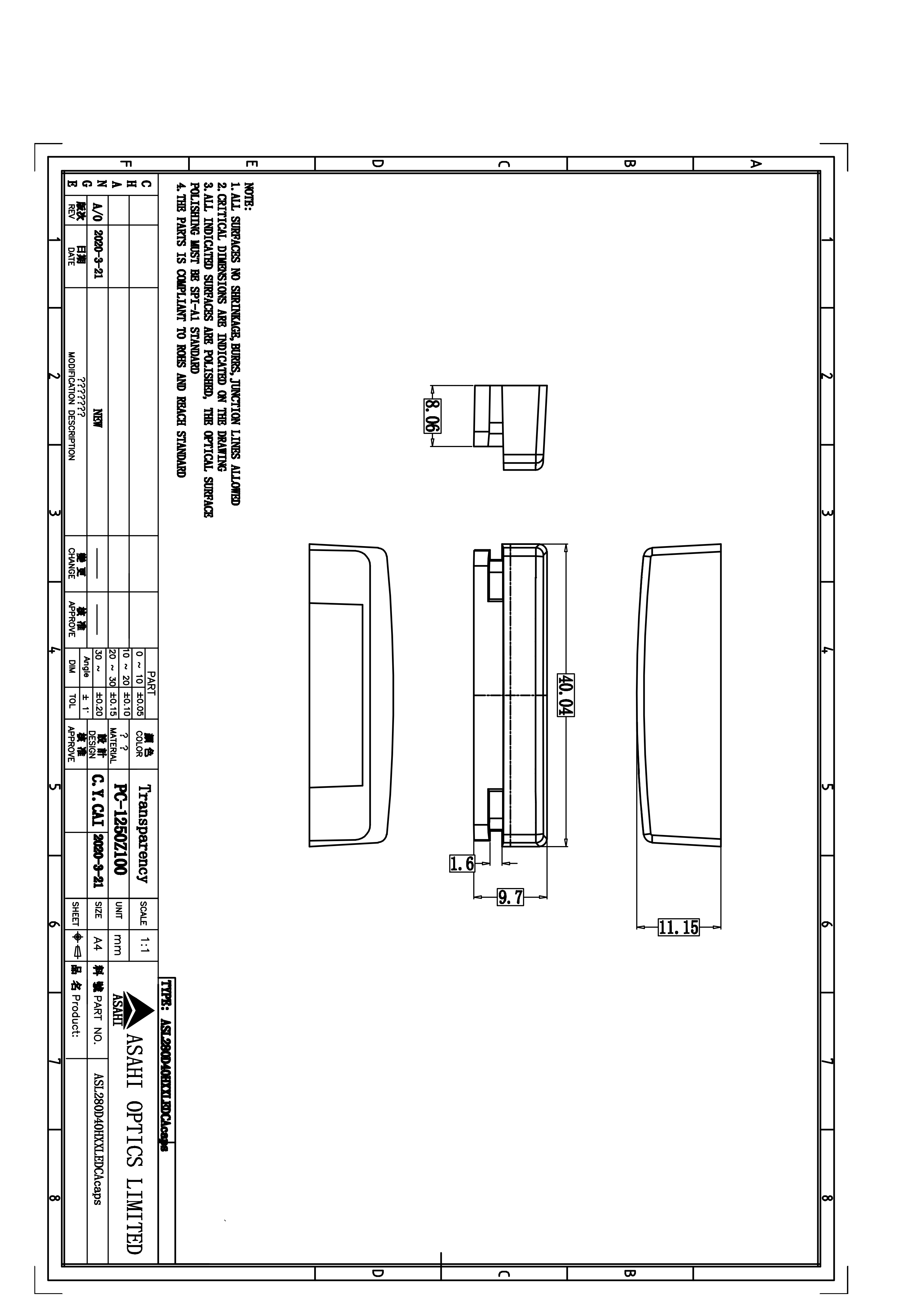 ASL280D40HXXLEDCAcaps Model