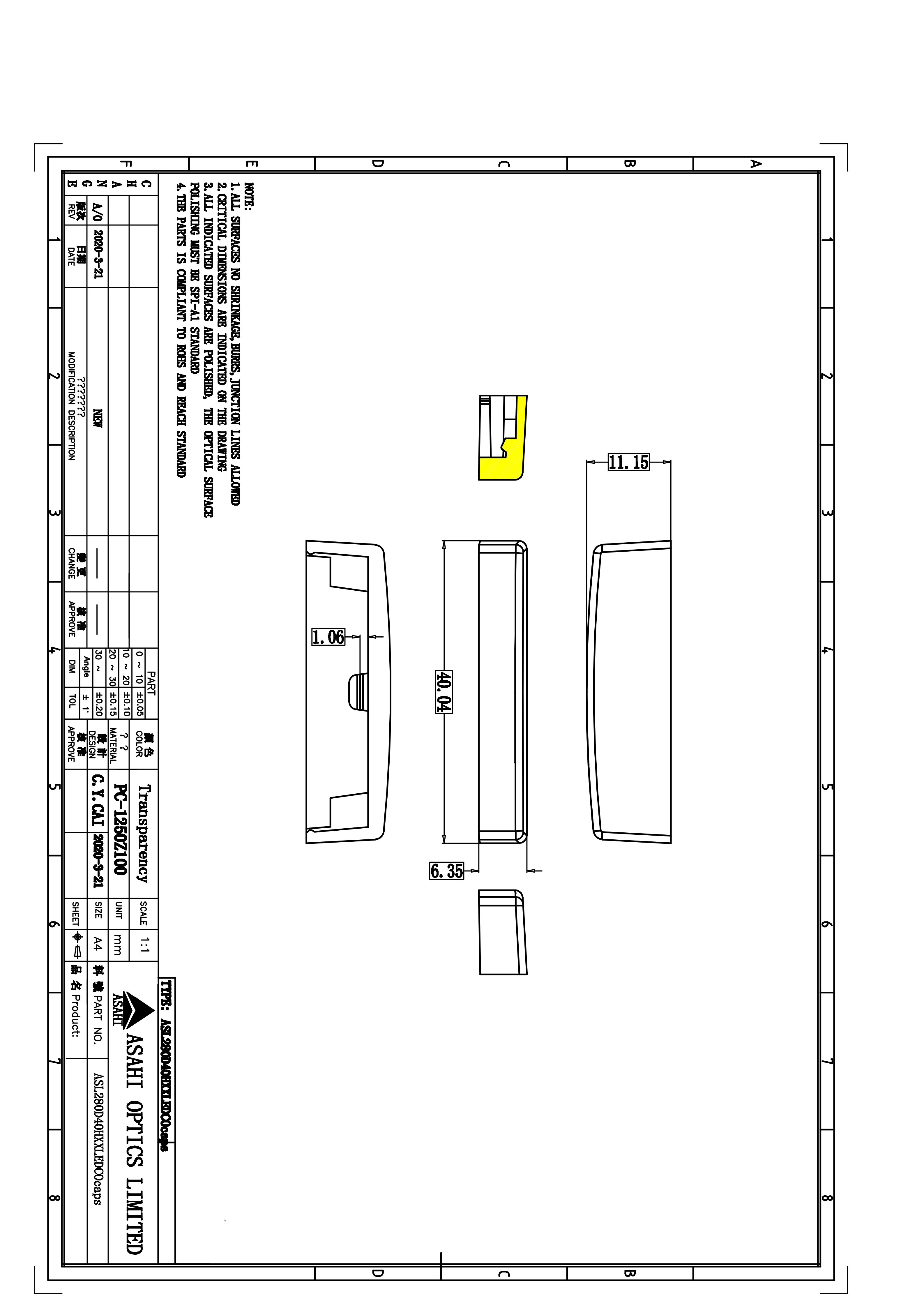 ASL280D40HXXLEDCOcaps Model