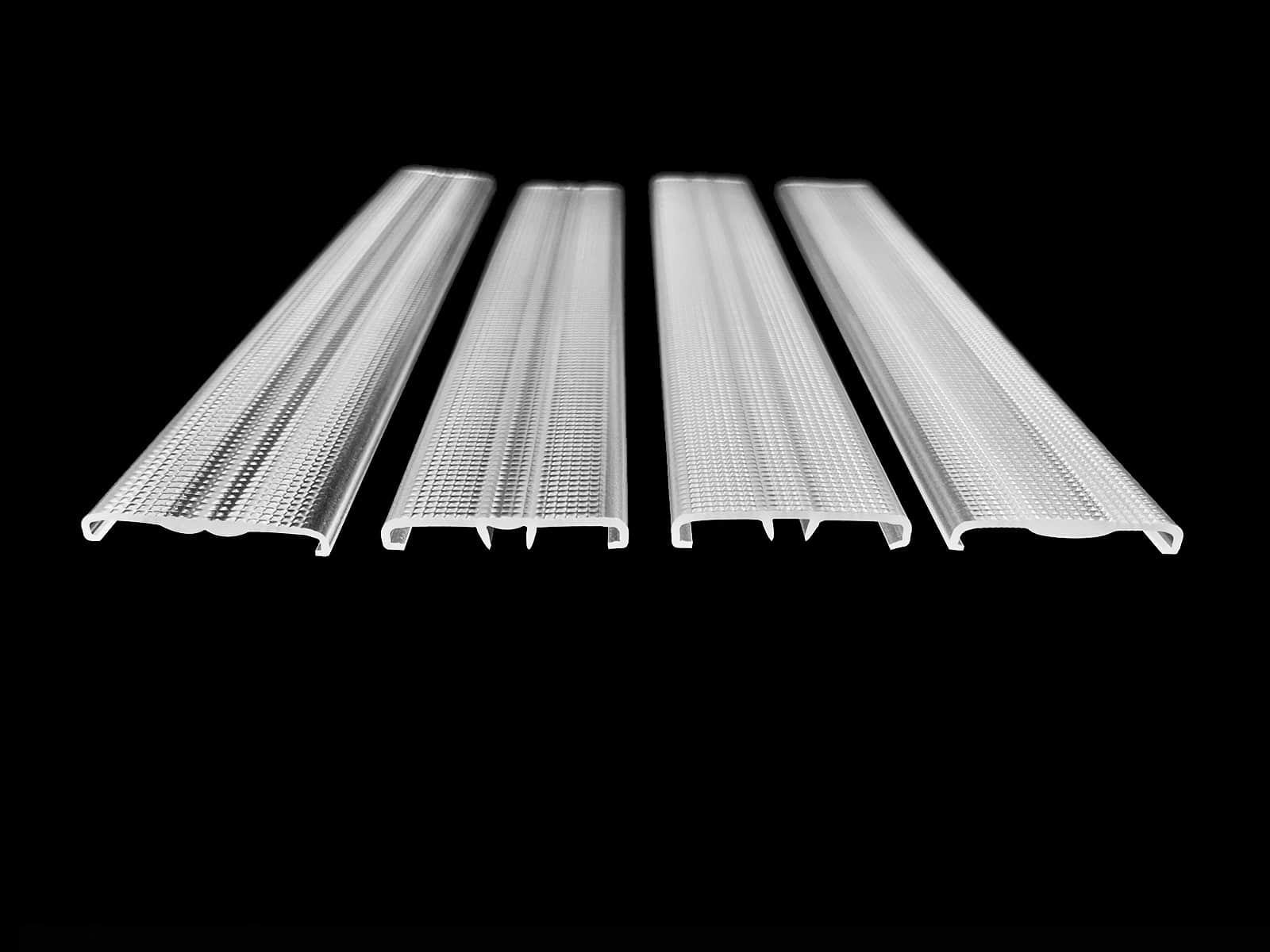 ASXX40H Series indoor lighting extrusion lens – front view.