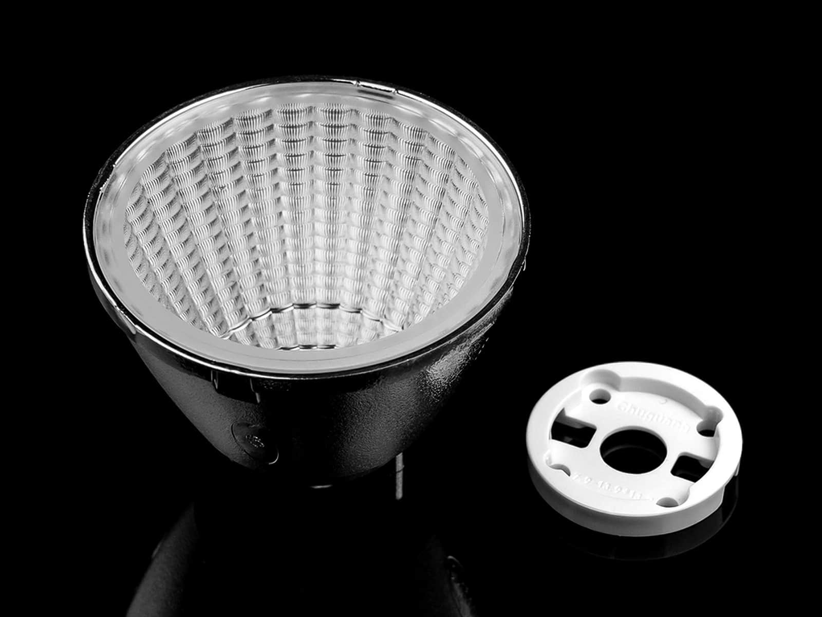 50mm Aluminum Coating LED Optical Reflector With Holder