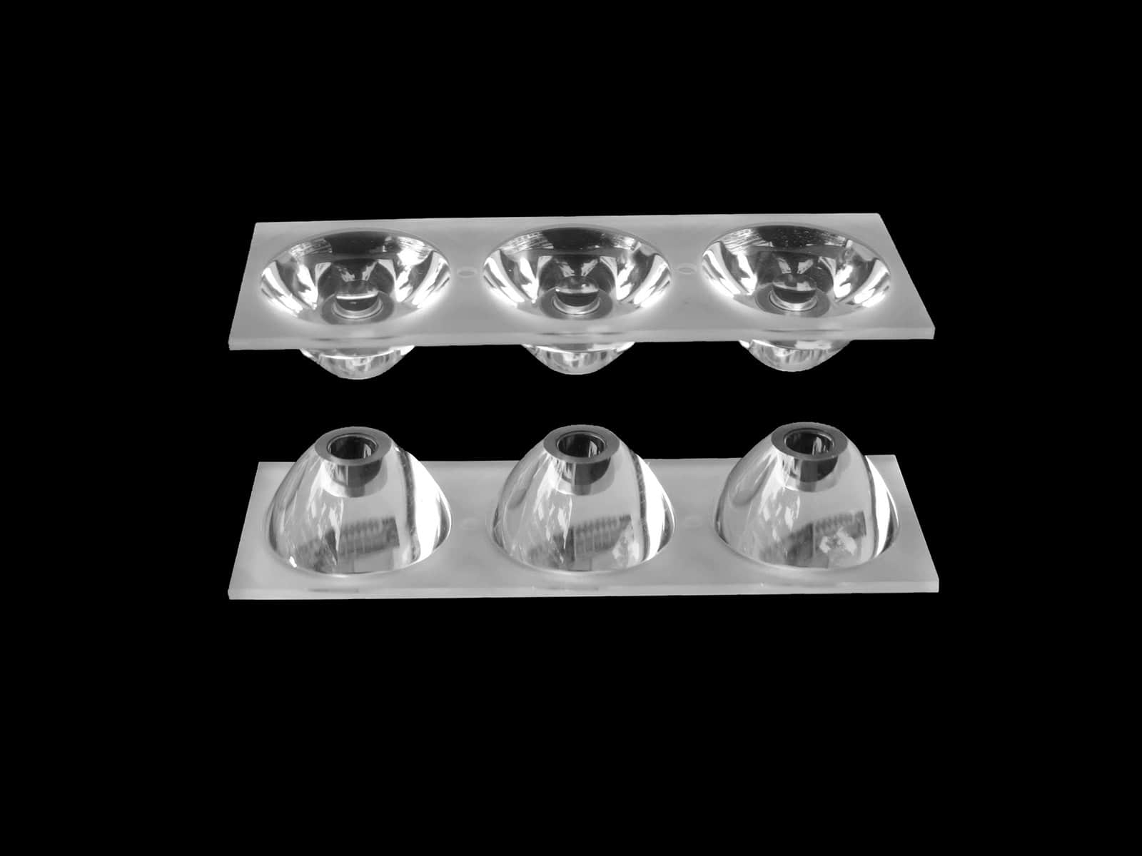 3 head tapered integrated LED lens back