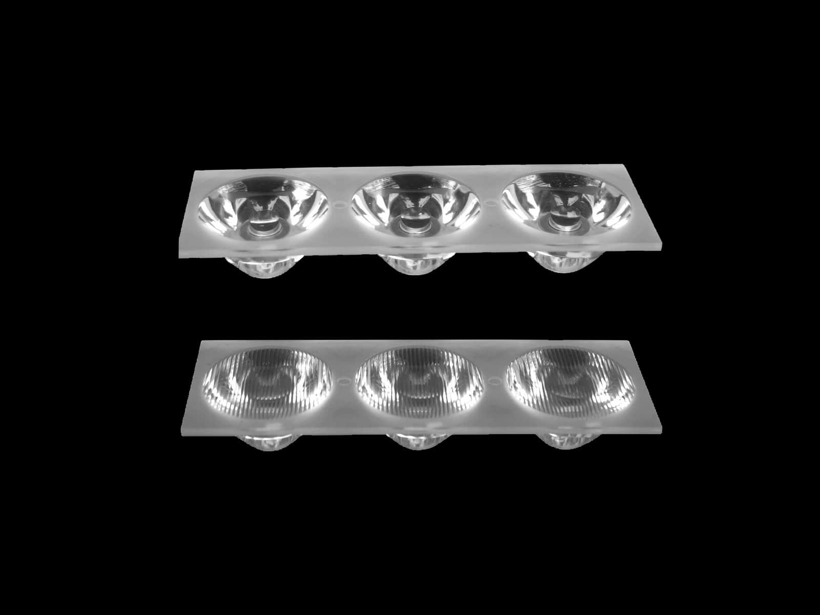 3-head tapered integrated LED lens