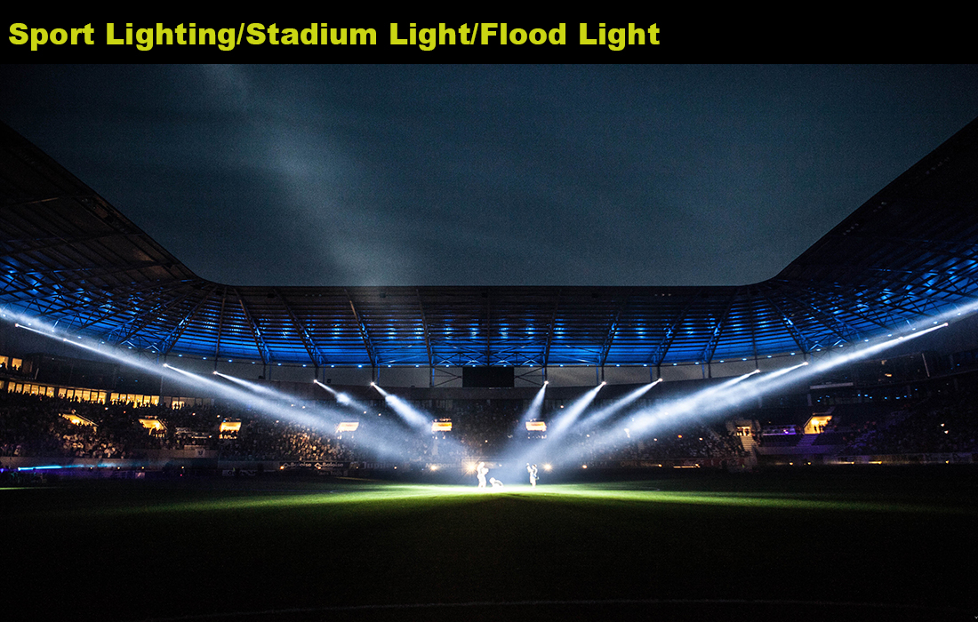 96LEDs lens with 40 degree beam Rectangular shape stadium lighting Application