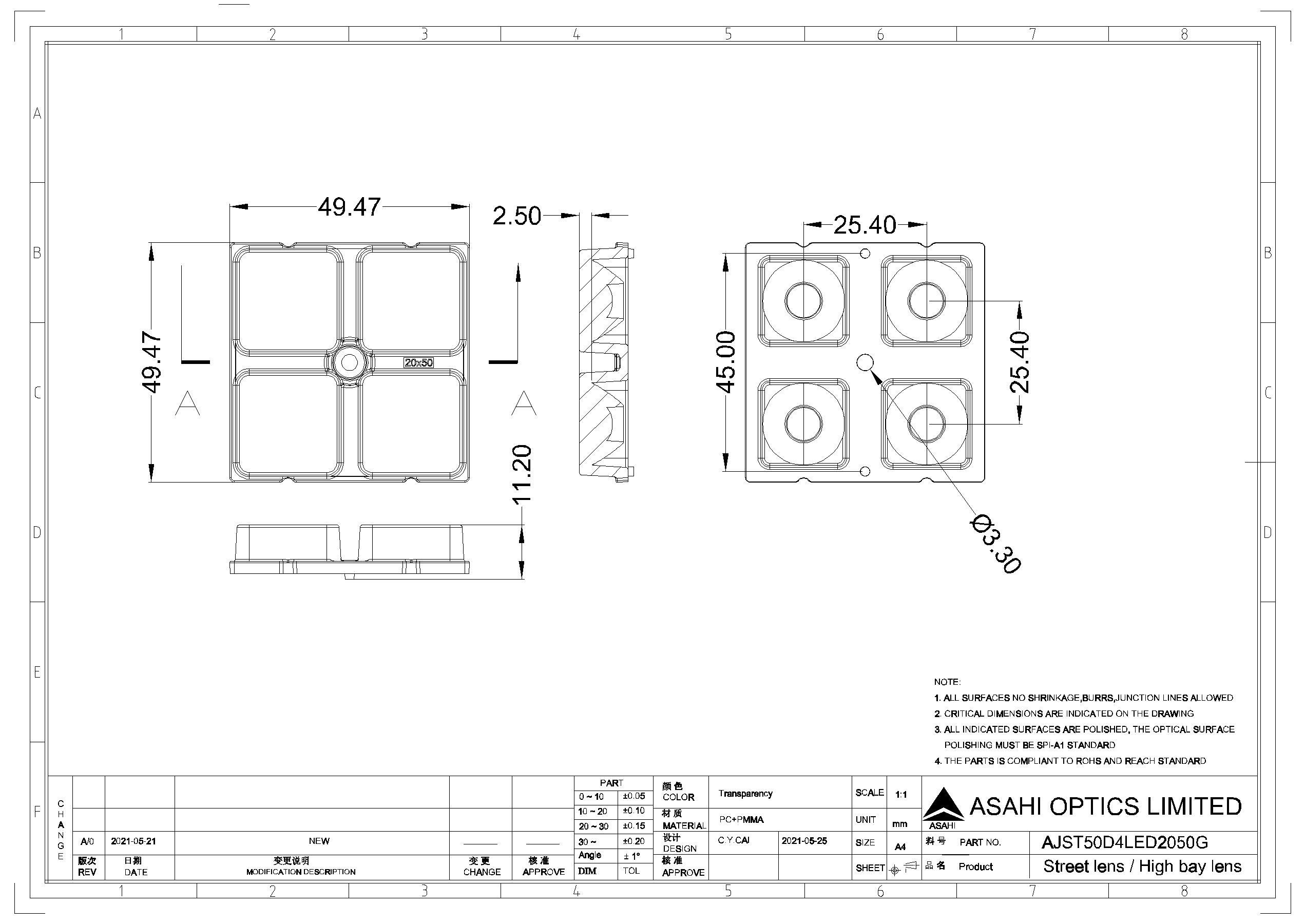 AJST50D4LED2050G
