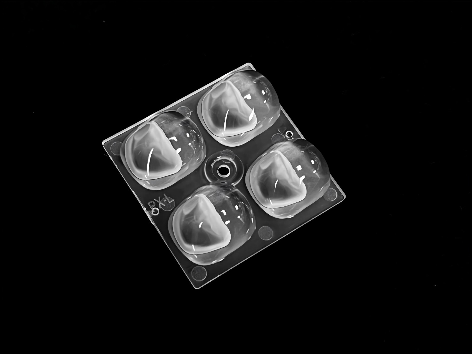 2x2 lens for pedestrian road lighting