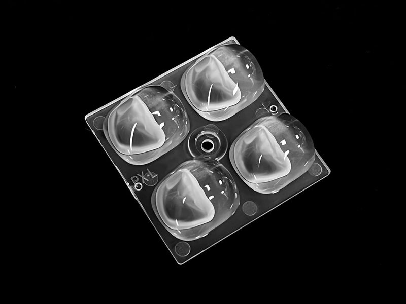2x2 lens for pedestrian road lighting