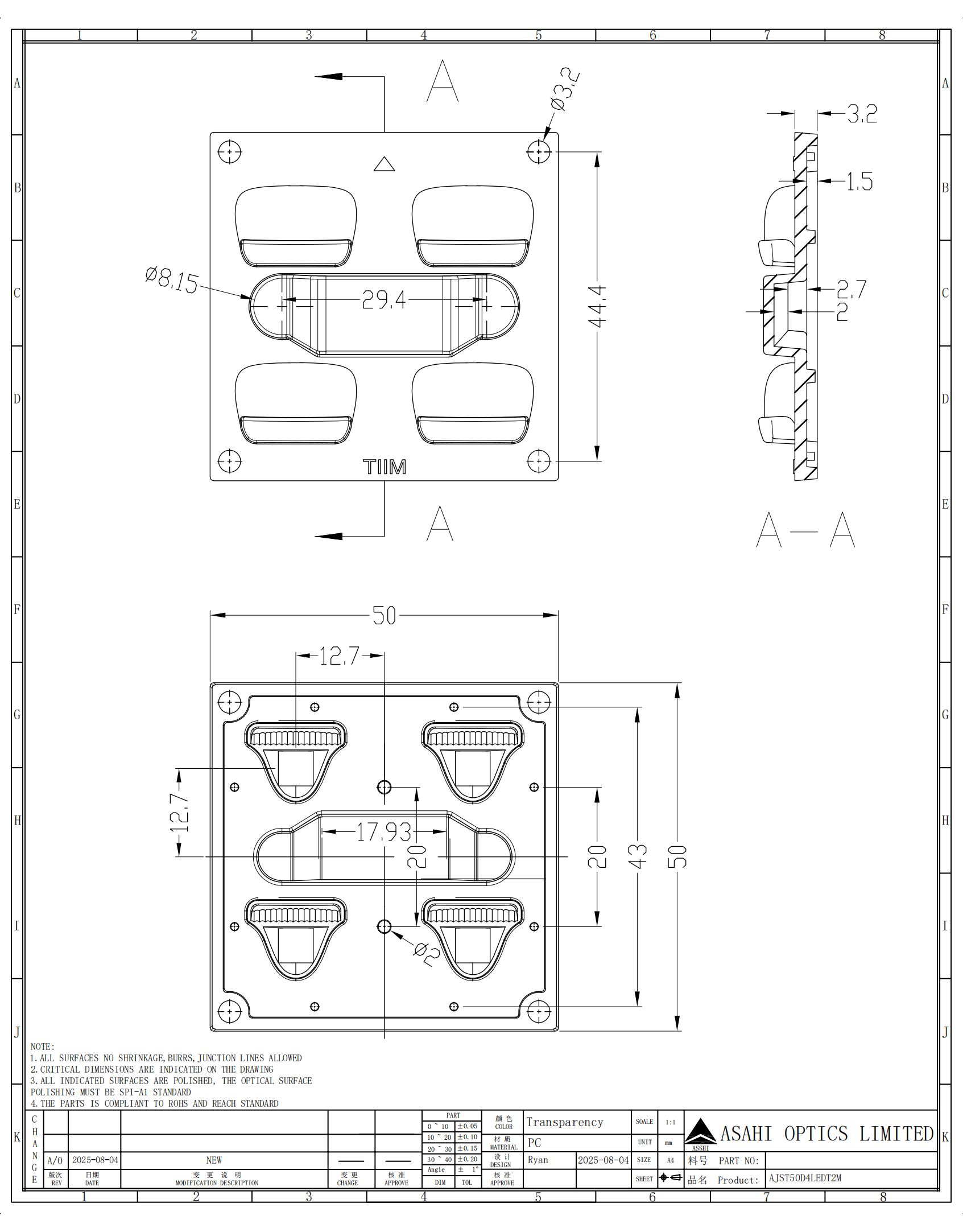 AJST50D4LEDT2M Drawing