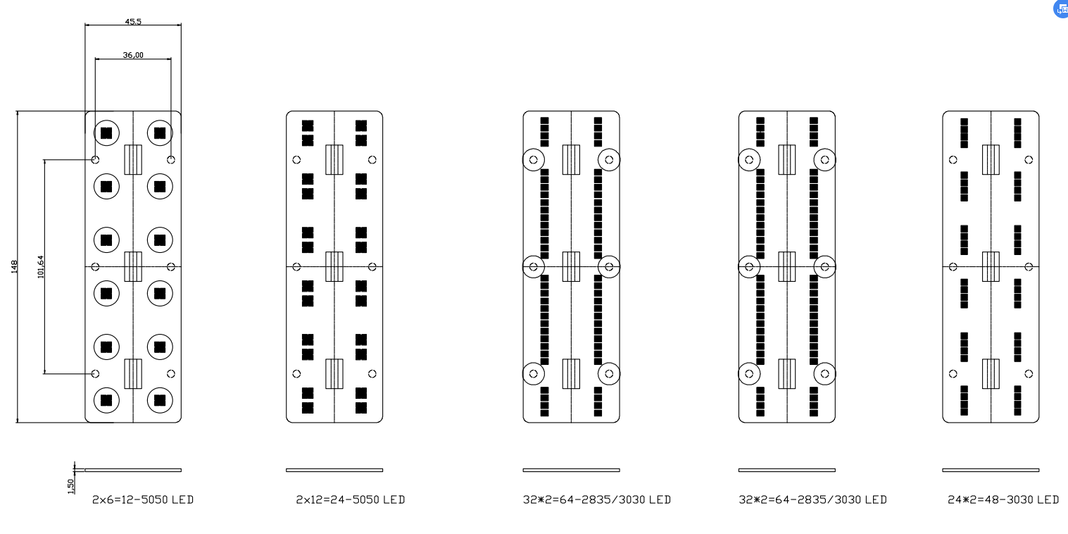 173mm IP66 Asymmetric 60 Degree Sports Field Lens Drawing