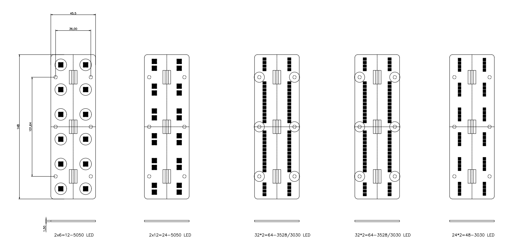 IP66 PMMA 3030LED High Efficiency Shelf Lighting Lens3 Drawing