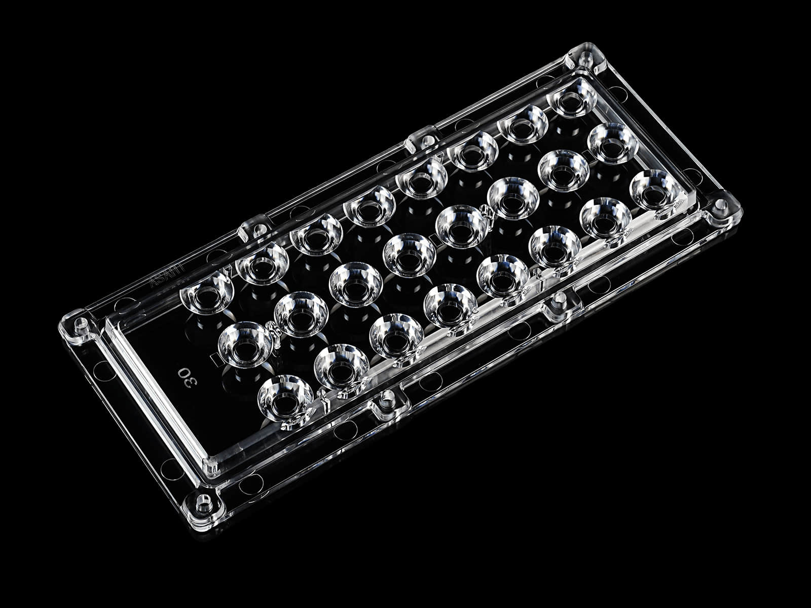 173mm 3x8 LED LENS 30° with high power 100W for High Bay lighting