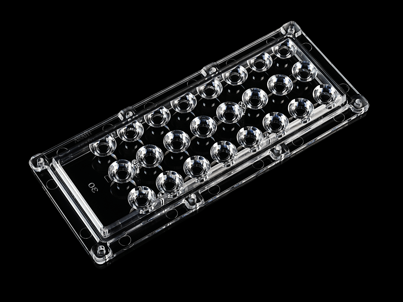 173mm 3x8 LED LENS 30° with high power 100W for High Bay lighting