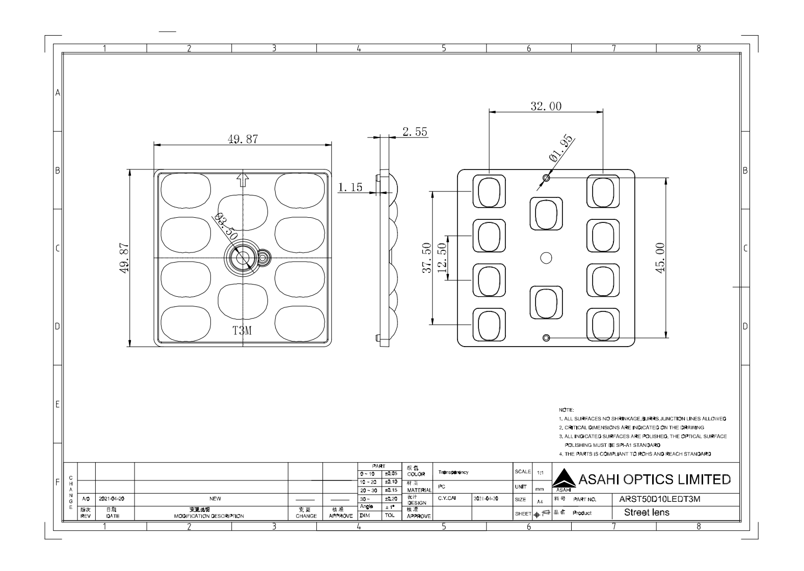 ARST50D10LEDT3M Drawing