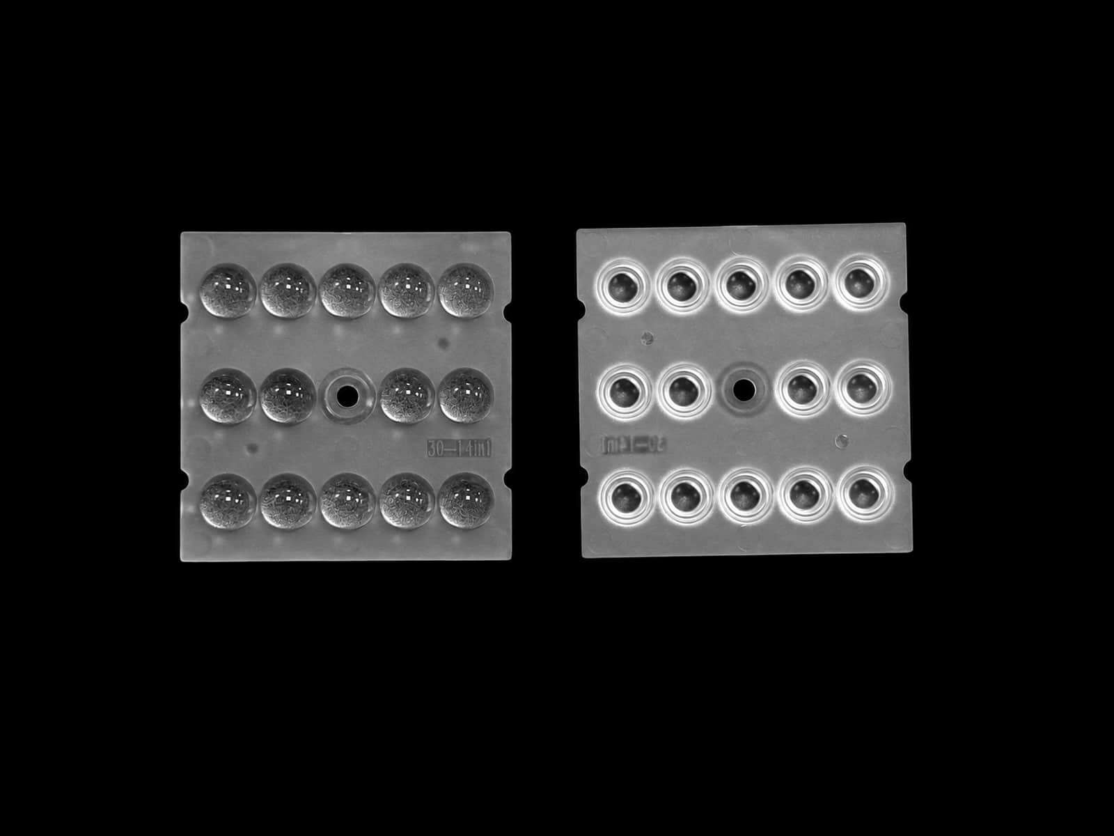 50mm 14-in-1 30° Square LED Lens for 2835 & 3030 LEDs