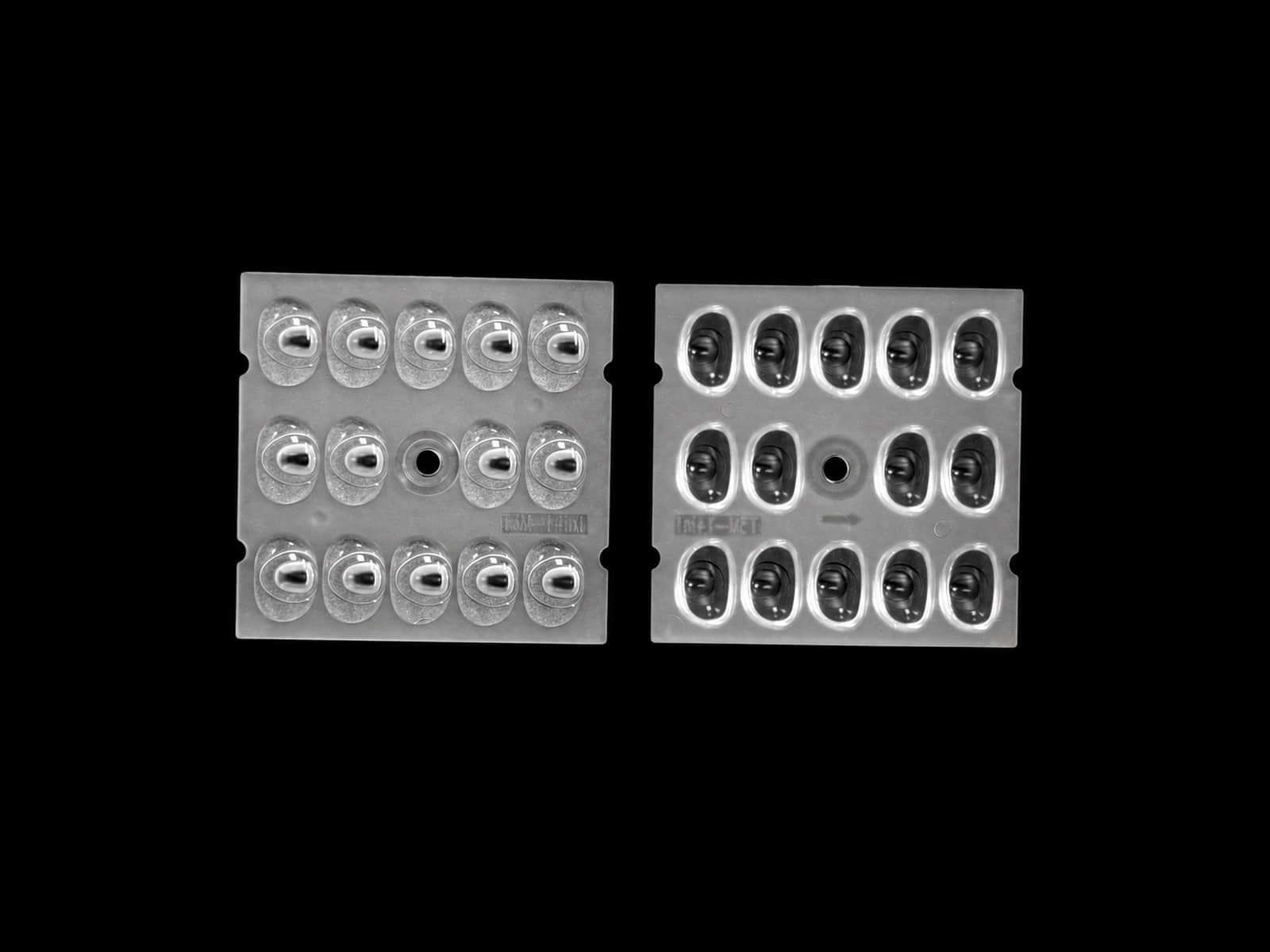 50mm 14-in-1 Type III-M LED Street Light Lens for 2835 & 3030 LEDs