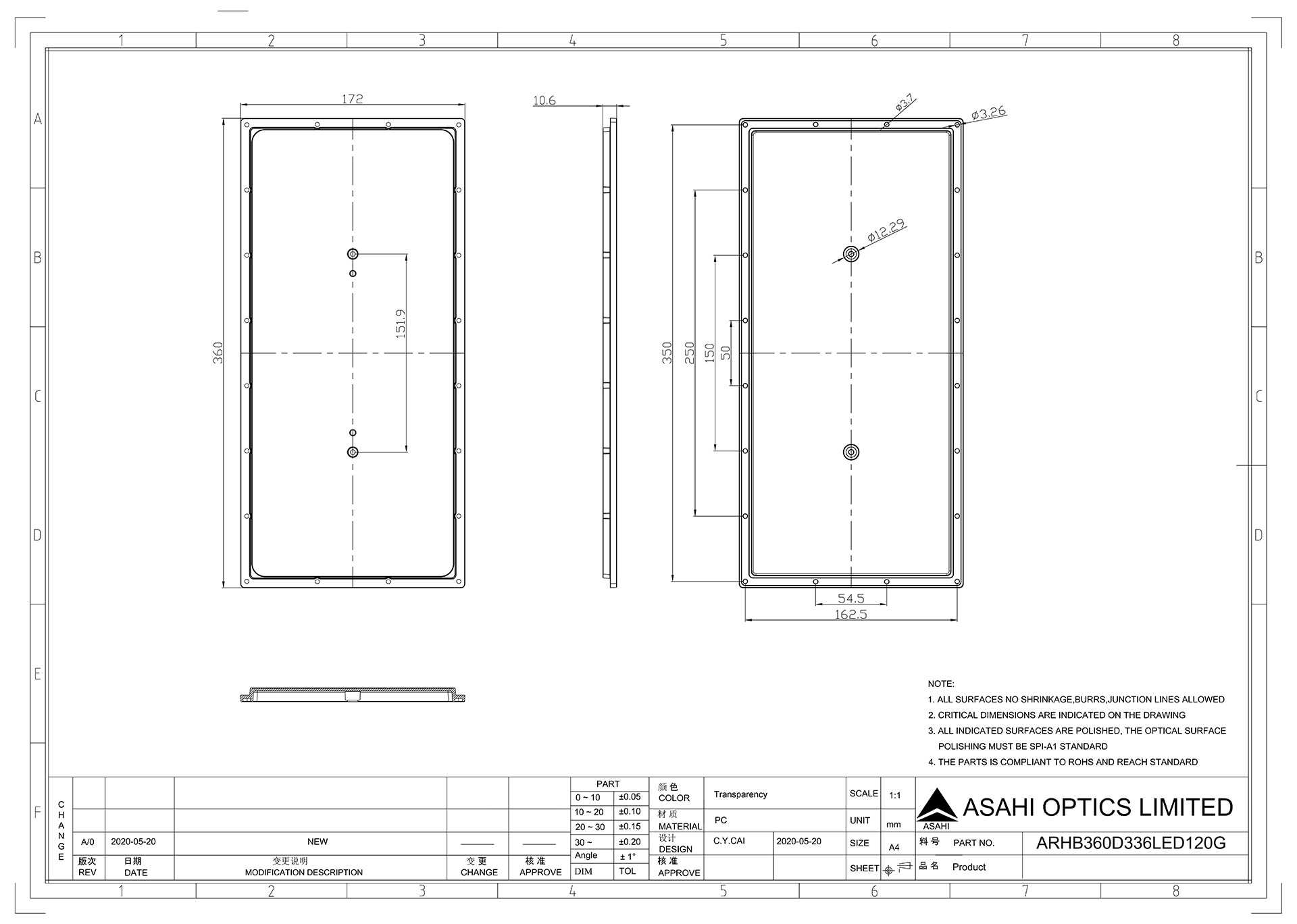 ARHB360D336LED120G Drawing