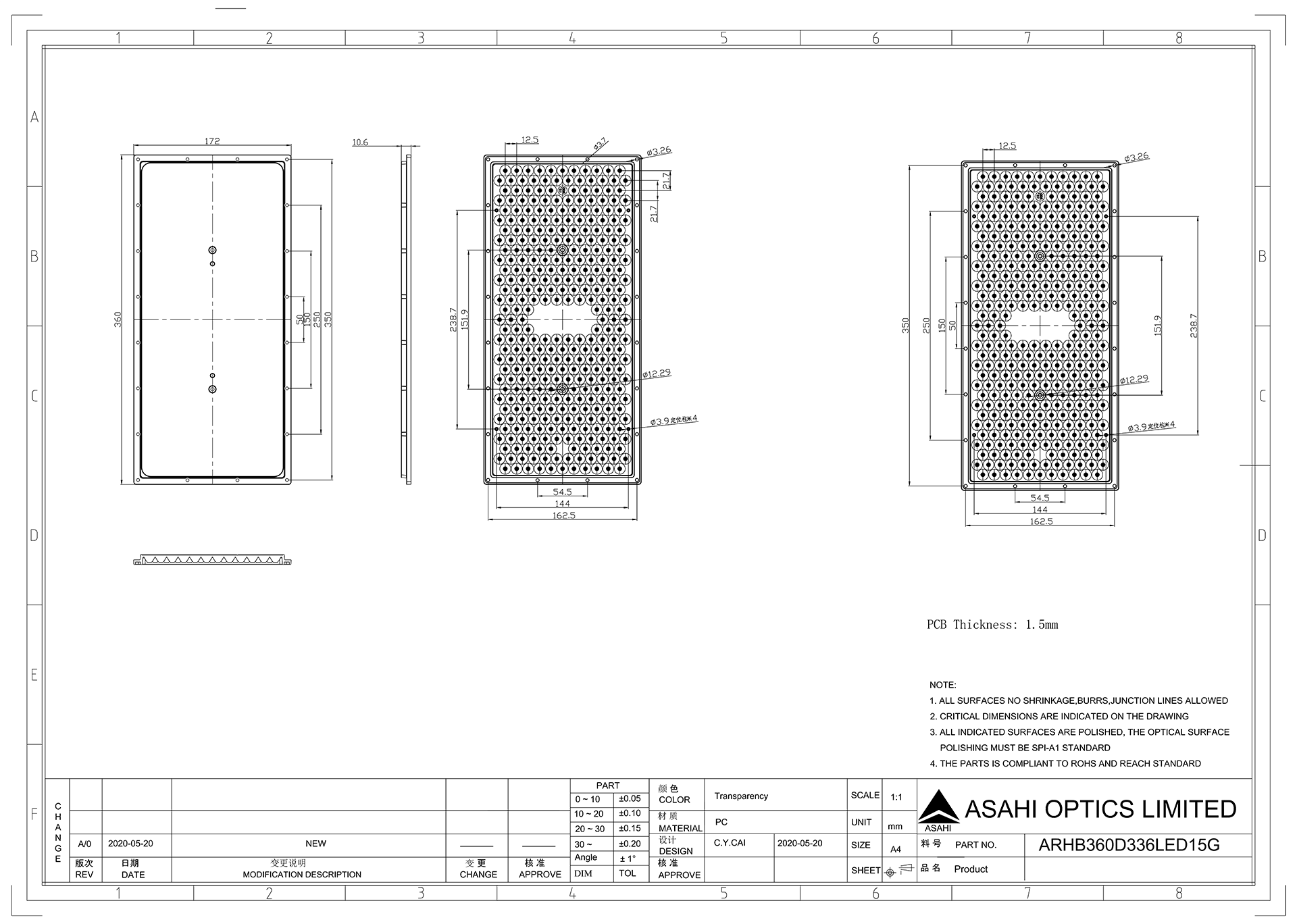 ARHB360D336LED15G Drawing