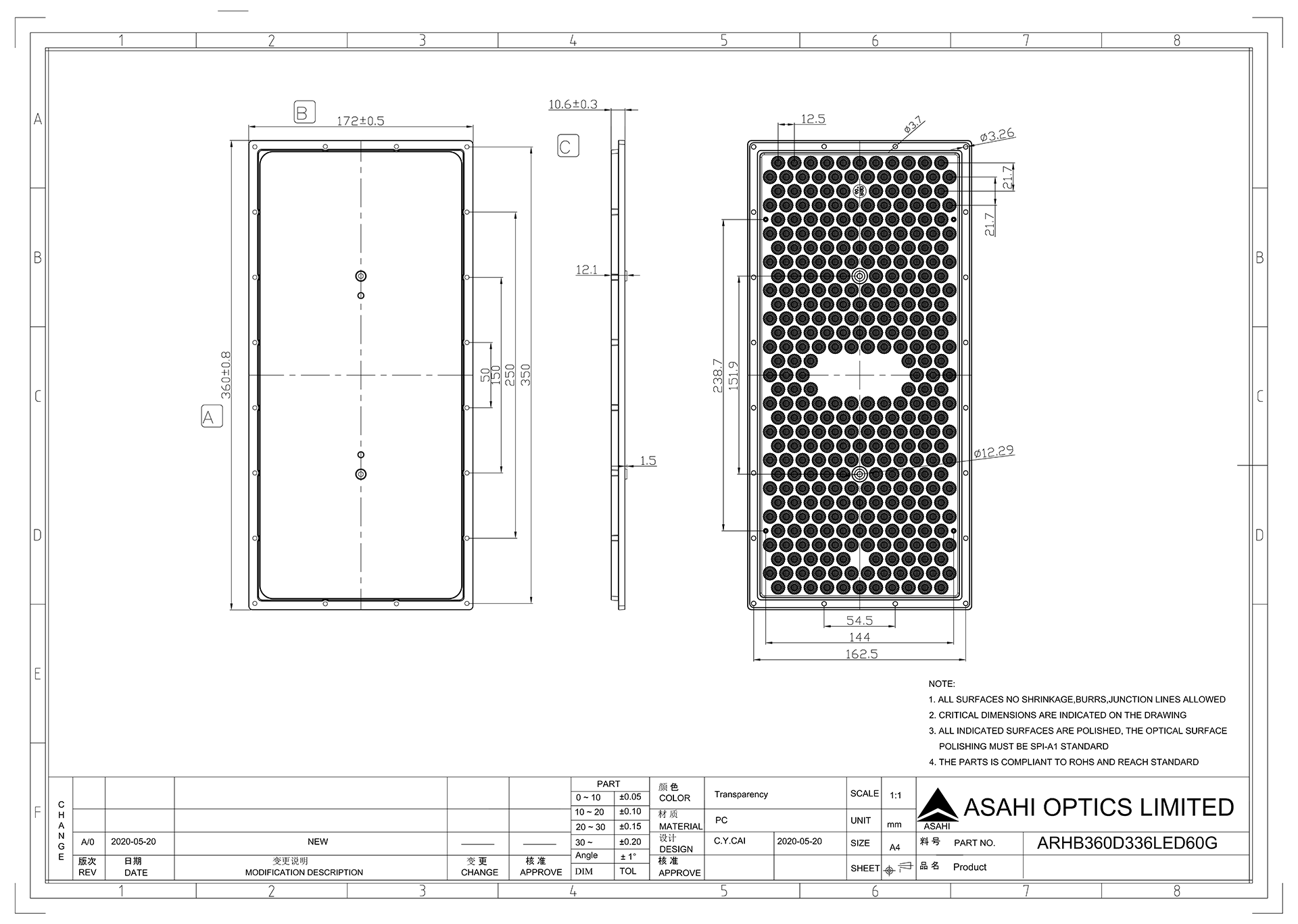 ARHB360D336LED60G Drawing