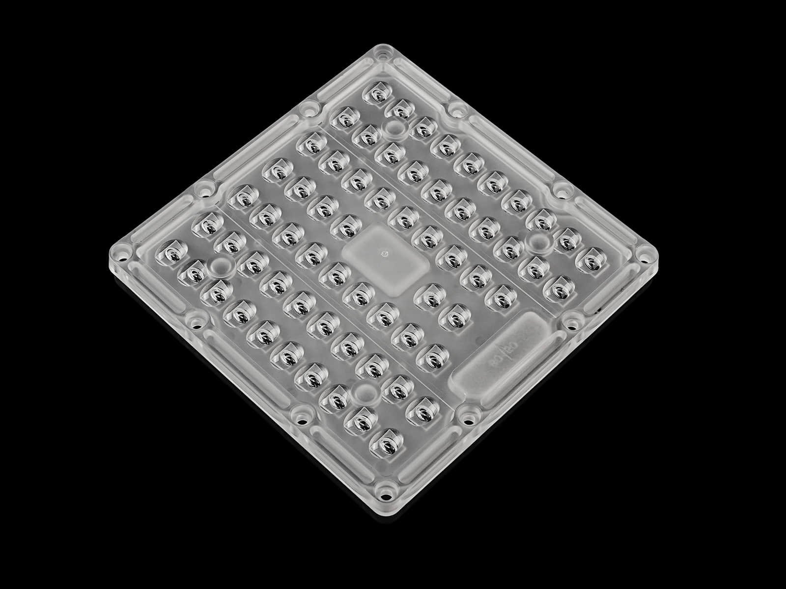 130x130mm 64LEDs high bay lens with 80x150° beam angle